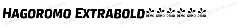 Hagoromo Extrabold字体转换